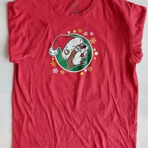 Buc-ees Believe In The Magic of Christmas Red T-Shirt Size Medium 2004